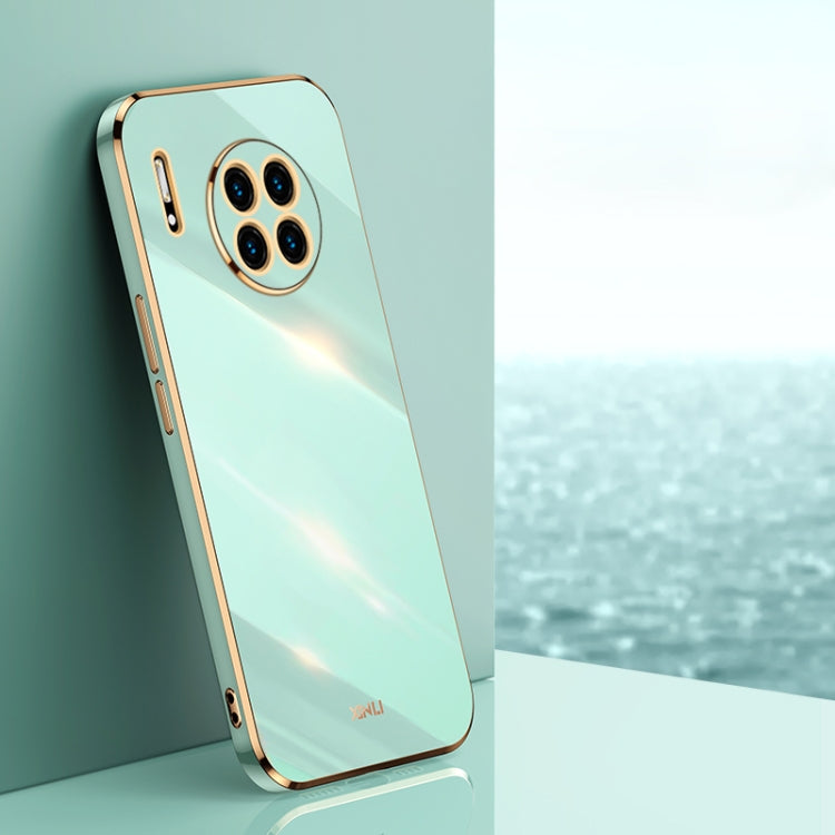 For Huawei Mate 30 Pro XINLI Straight 6D Plating Gold Edge TPU Shockproof Case