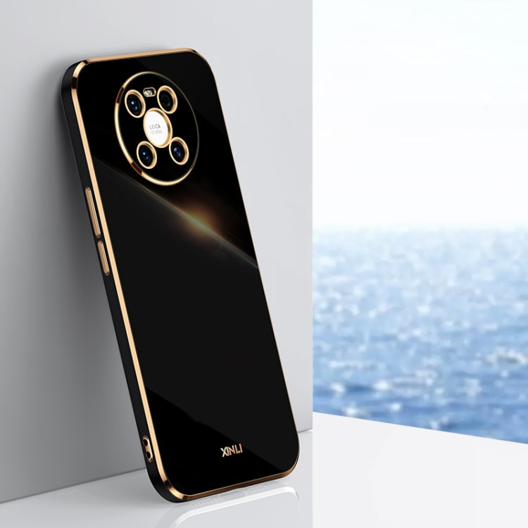 For Huawei Mate 40 XINLI Straight 6D Plating Gold Edge TPU Shockproof Case