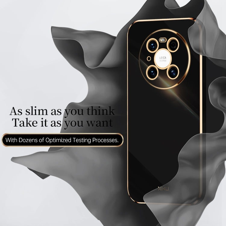For Huawei Mate 40 XINLI Straight 6D Plating Gold Edge TPU Shockproof Case