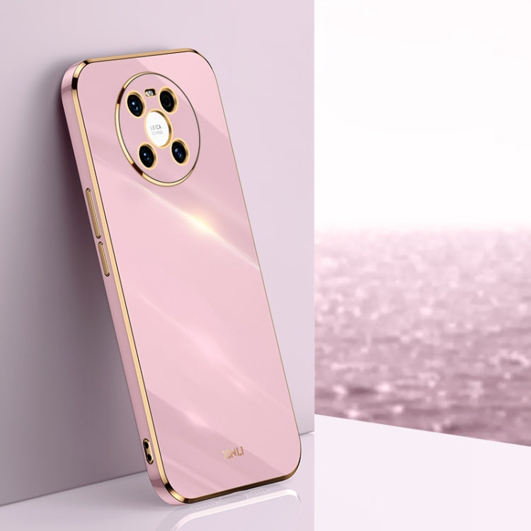 For Huawei Mate 40 XINLI Straight 6D Plating Gold Edge TPU Shockproof Case