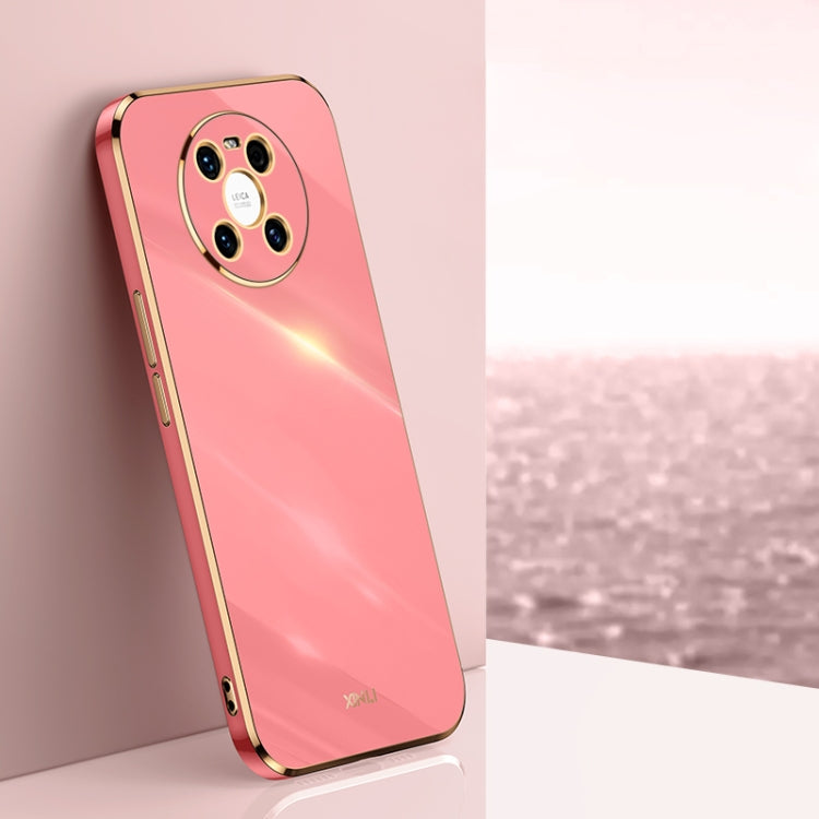 For Huawei Mate 40 XINLI Straight 6D Plating Gold Edge TPU Shockproof Case