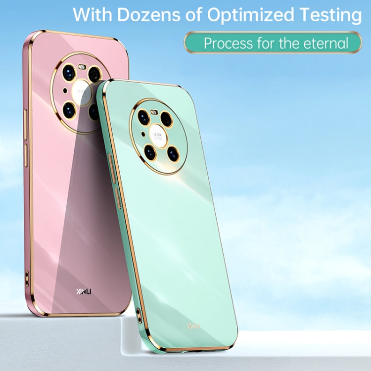 For Huawei Mate 40 XINLI Straight 6D Plating Gold Edge TPU Shockproof Case