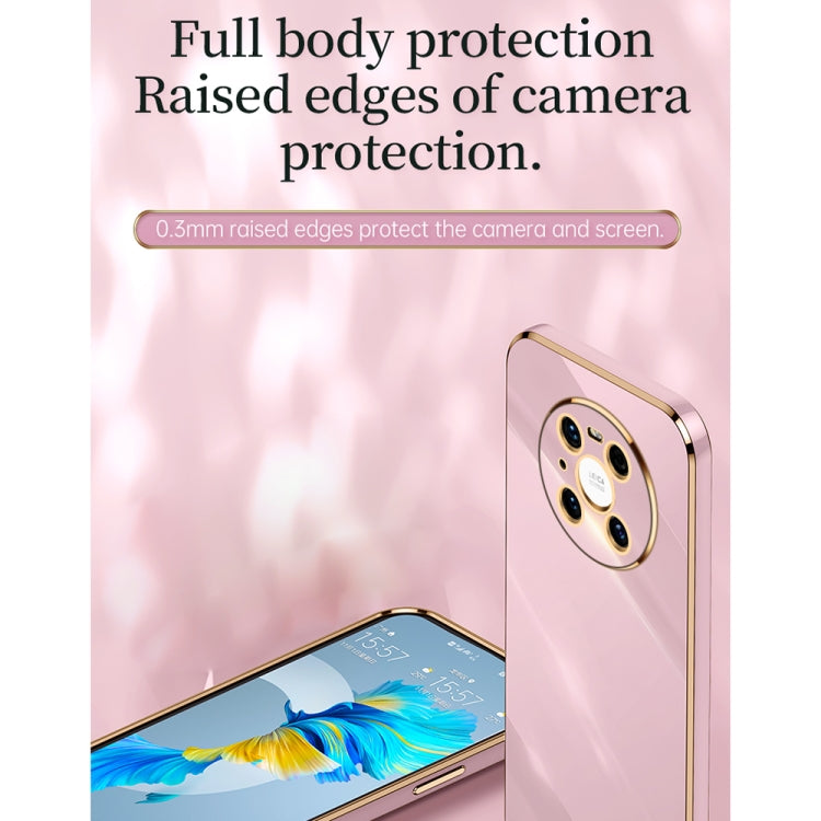 For Huawei Mate 40 XINLI Straight 6D Plating Gold Edge TPU Shockproof Case