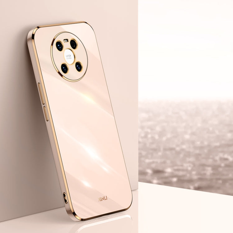 For Huawei Mate 40 XINLI Straight 6D Plating Gold Edge TPU Shockproof Case
