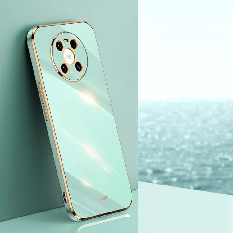 For Huawei Mate 40 XINLI Straight 6D Plating Gold Edge TPU Shockproof Case