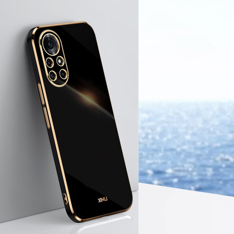 For Huawei nova 8 Pro 5G XINLI Straight 6D Plating Gold Edge TPU Shockproof Case