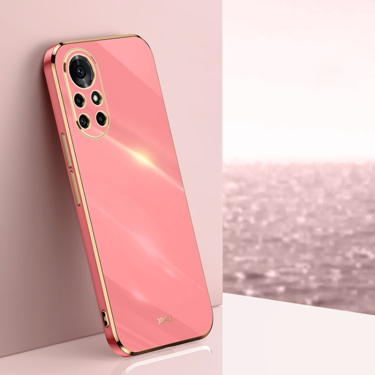 For Huawei nova 8 Pro 5G XINLI Straight 6D Plating Gold Edge TPU Shockproof Case