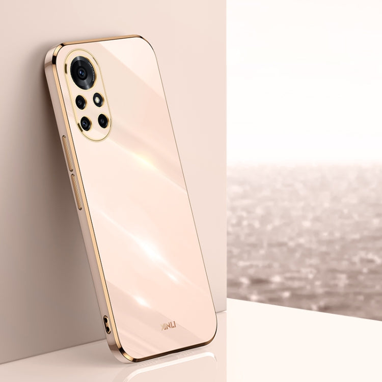 For Huawei nova 8 Pro 5G XINLI Straight 6D Plating Gold Edge TPU Shockproof Case