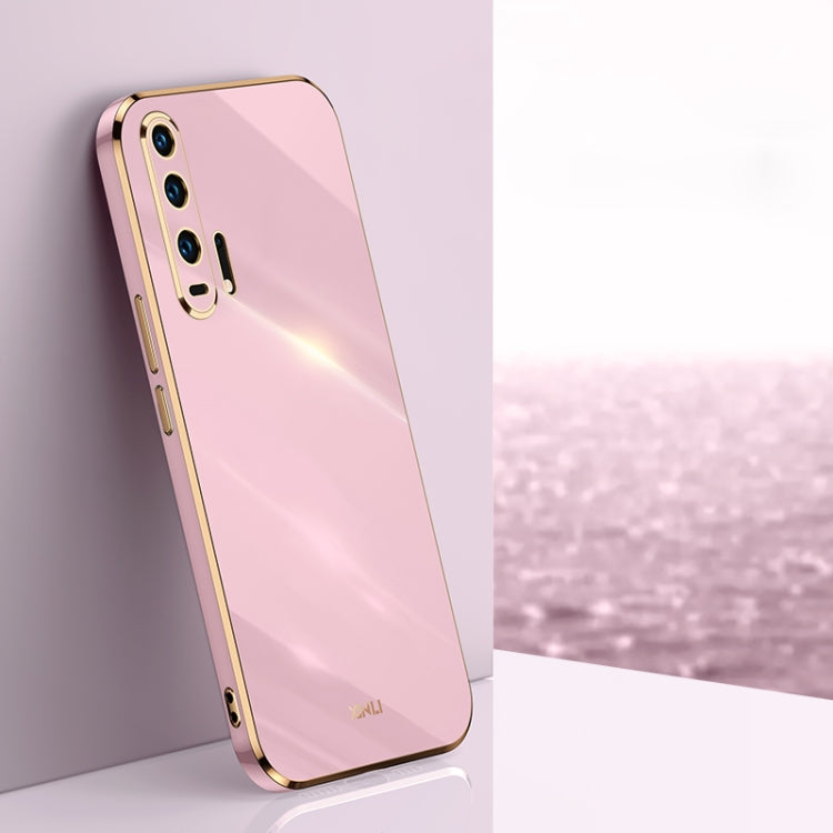 For Honor 20 Pro XINLI Straight 6D Plating Gold Edge TPU Shockproof Case
