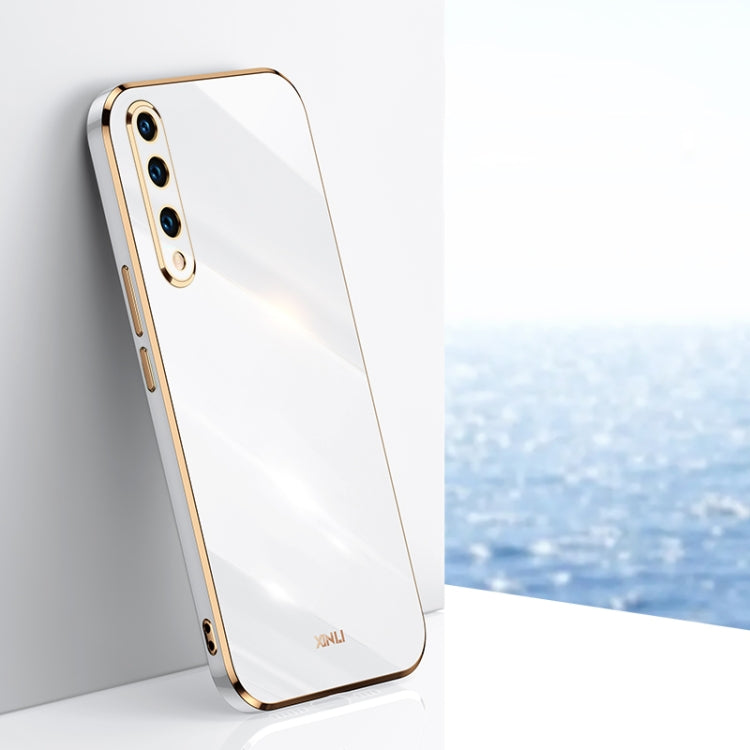 For Honor 20 Lite XINLI Straight 6D Plating Gold Edge TPU Shockproof Case