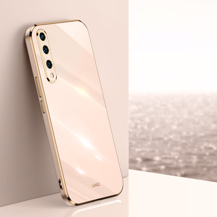 For Honor 20 Lite XINLI Straight 6D Plating Gold Edge TPU Shockproof Case