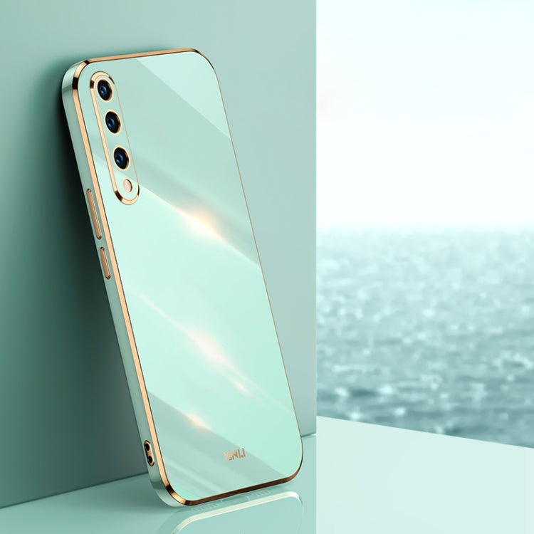 For Honor 20 Lite XINLI Straight 6D Plating Gold Edge TPU Shockproof Case