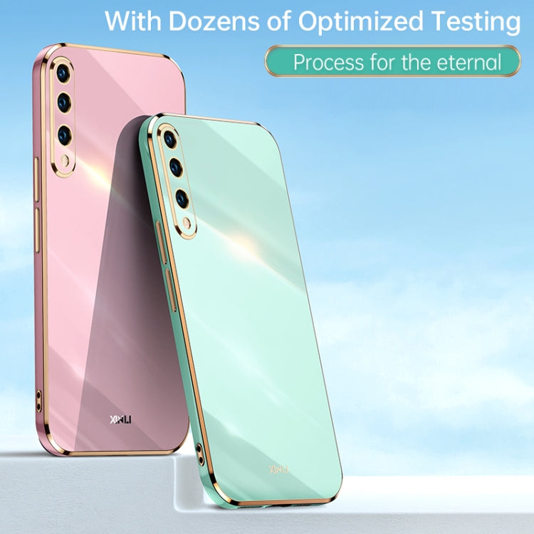 For Honor 20 Lite XINLI Straight 6D Plating Gold Edge TPU Shockproof Case