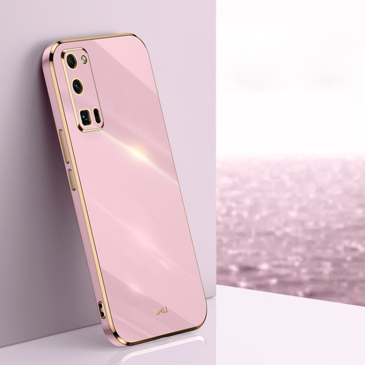 For Honor 30 Pro XINLI Straight 6D Plating Gold Edge TPU Shockproof Case