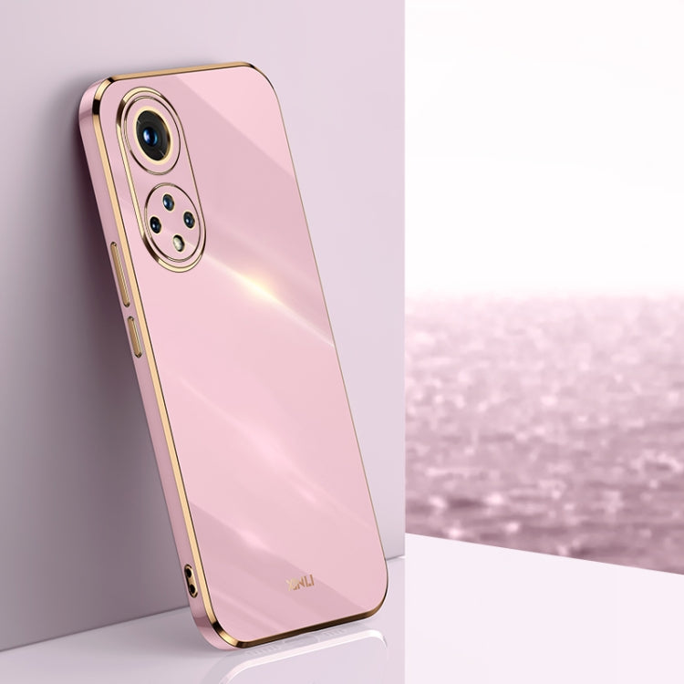 For Honor 50 Pro XINLI Straight 6D Plating Gold Edge TPU Shockproof Case