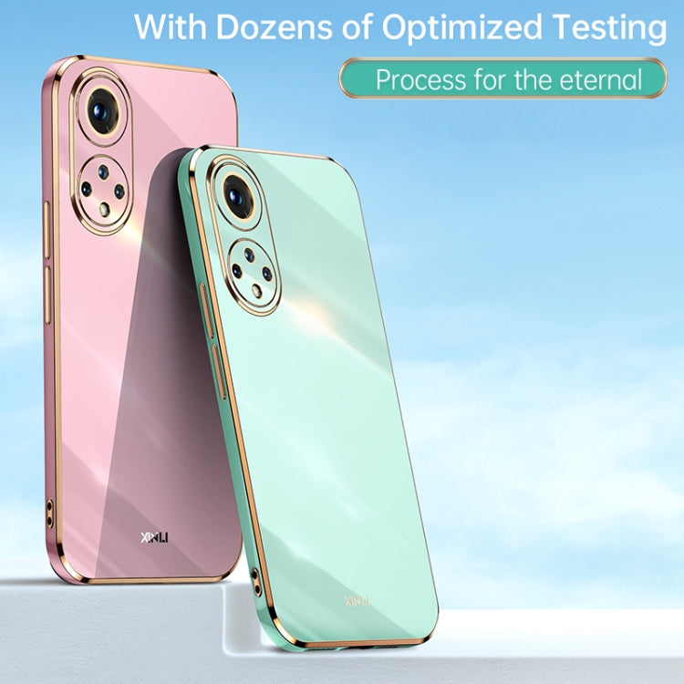 For Honor 50 Pro XINLI Straight 6D Plating Gold Edge TPU Shockproof Case