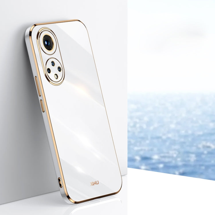 For Honor 50 Pro XINLI Straight 6D Plating Gold Edge TPU Shockproof Case