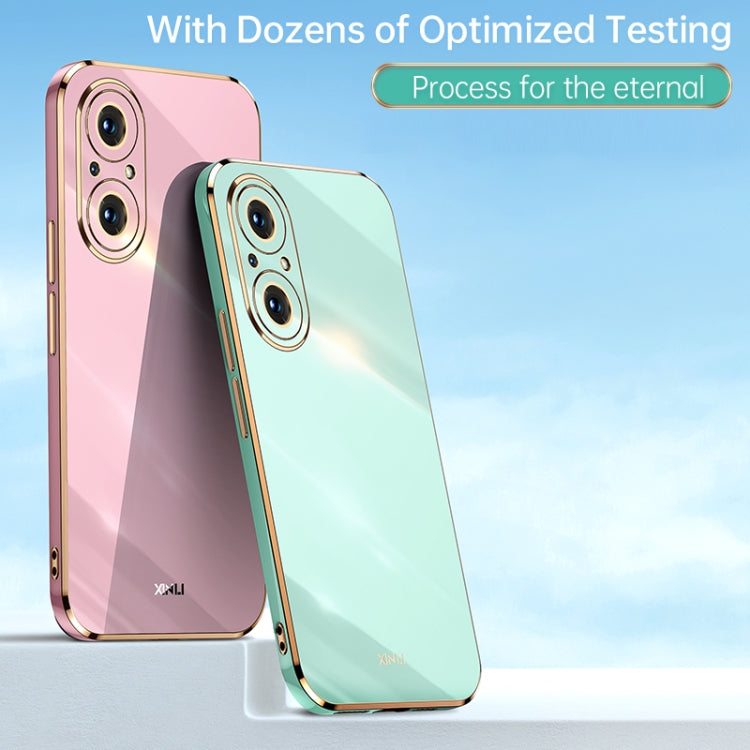 For Honor 50 SE XINLI Straight 6D Plating Gold Edge TPU Shockproof Case