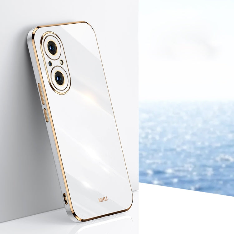 For Honor 50 SE XINLI Straight 6D Plating Gold Edge TPU Shockproof Case