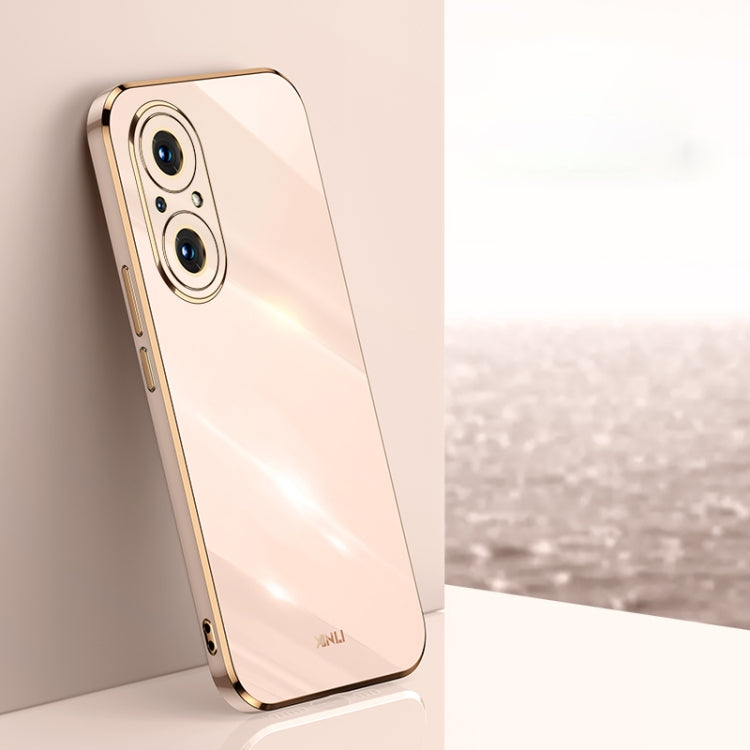 For Honor 50 SE XINLI Straight 6D Plating Gold Edge TPU Shockproof Case