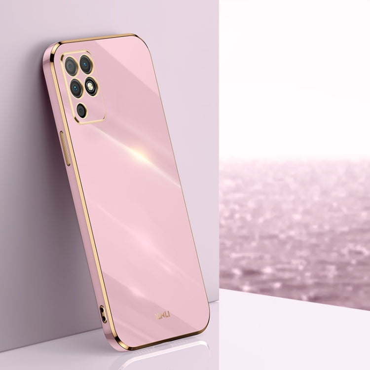For Honor Play 5T Youth XINLI Straight 6D Plating Gold Edge TPU Shockproof Case