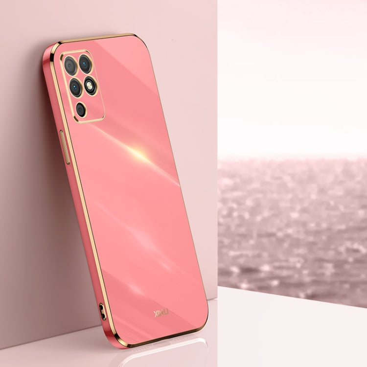 For Honor Play 5T Youth XINLI Straight 6D Plating Gold Edge TPU Shockproof Case