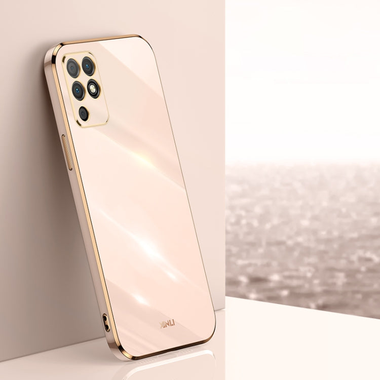 For Honor Play 5T Youth XINLI Straight 6D Plating Gold Edge TPU Shockproof Case