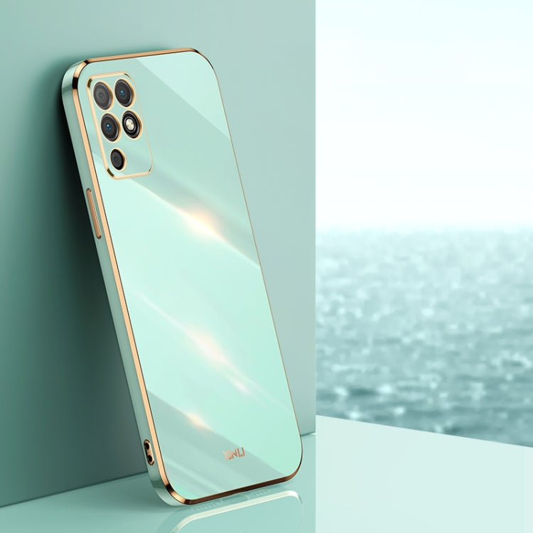 For Honor Play 5T Youth XINLI Straight 6D Plating Gold Edge TPU Shockproof Case
