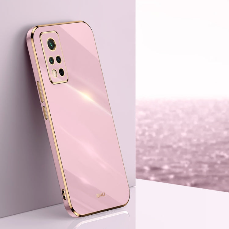 For Honor V40 5G XINLI Straight 6D Plating Gold Edge TPU Shockproof Case