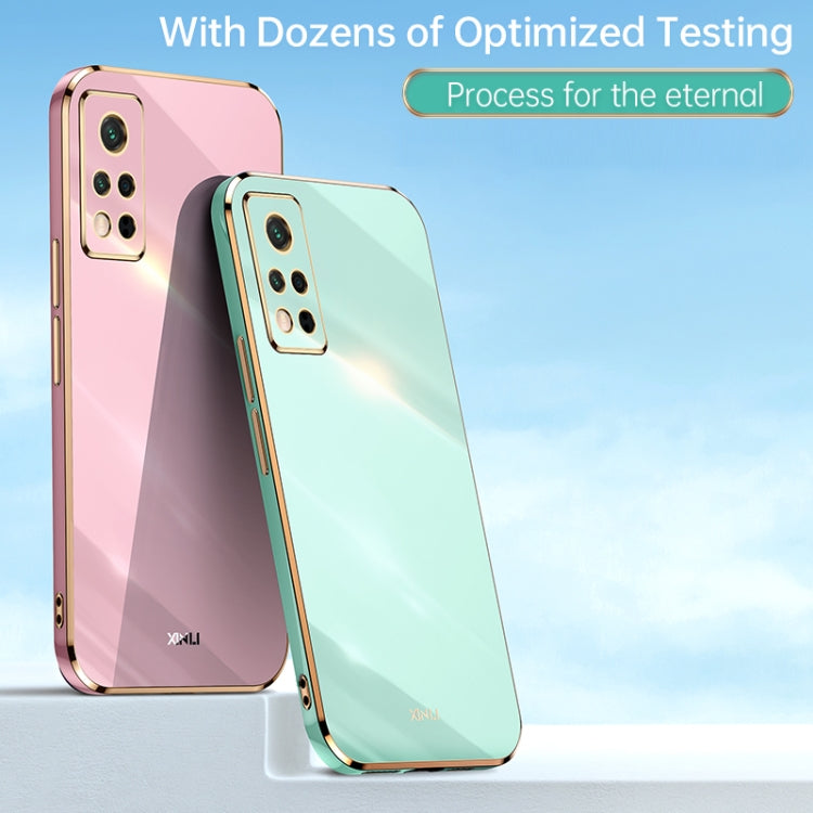 For Honor V40 5G XINLI Straight 6D Plating Gold Edge TPU Shockproof Case