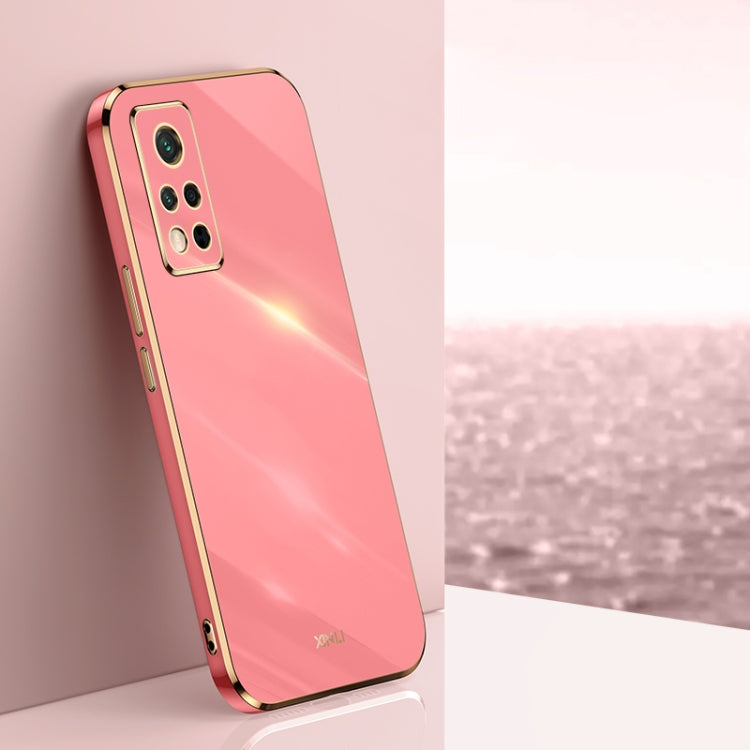 For Honor V40 5G XINLI Straight 6D Plating Gold Edge TPU Shockproof Case