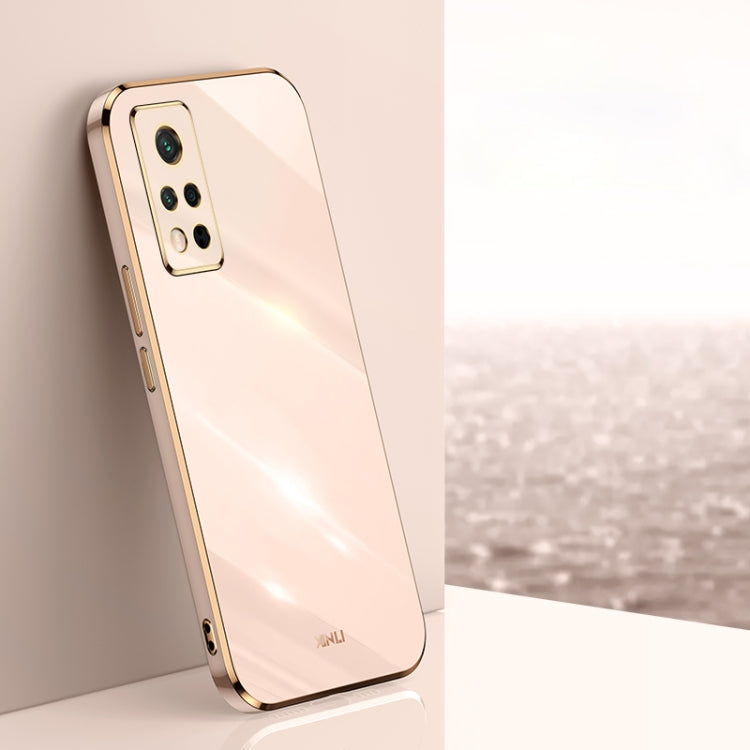 For Honor V40 5G XINLI Straight 6D Plating Gold Edge TPU Shockproof Case