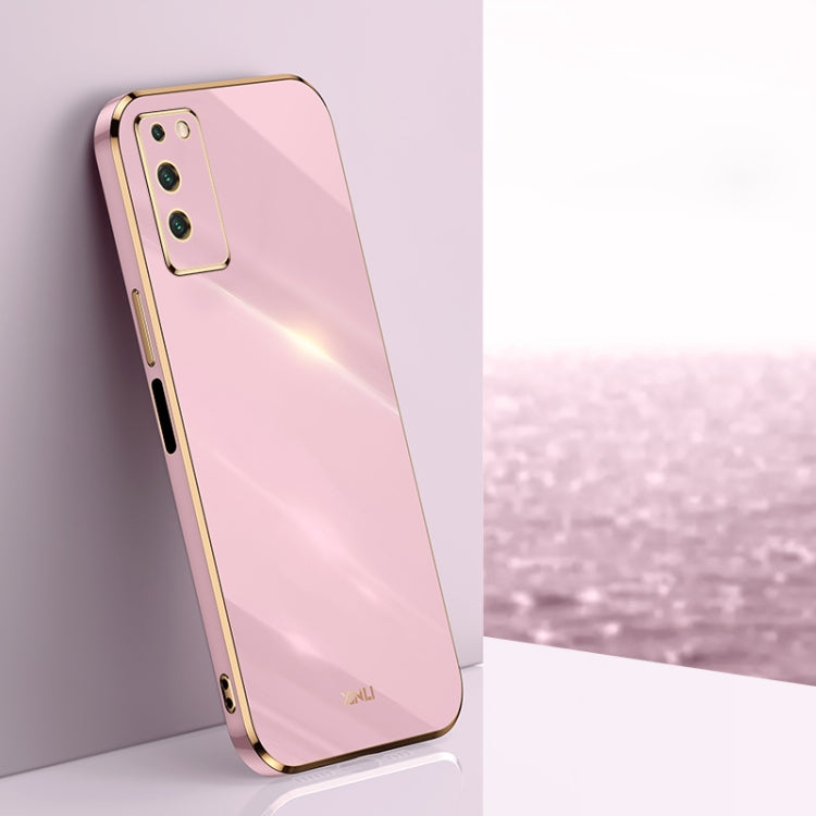 For Honor X10 5G XINLI Straight 6D Plating Gold Edge TPU Shockproof Case