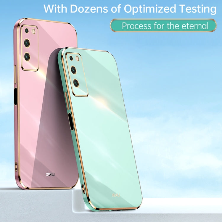 For Honor X10 5G XINLI Straight 6D Plating Gold Edge TPU Shockproof Case