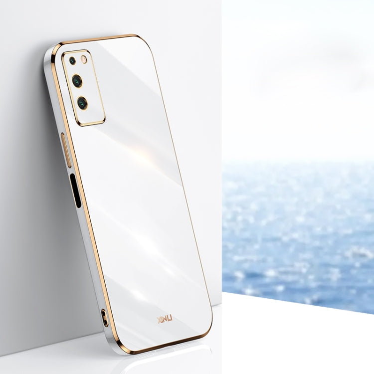 For Honor X10 5G XINLI Straight 6D Plating Gold Edge TPU Shockproof Case