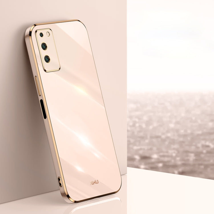 For Honor X10 5G XINLI Straight 6D Plating Gold Edge TPU Shockproof Case