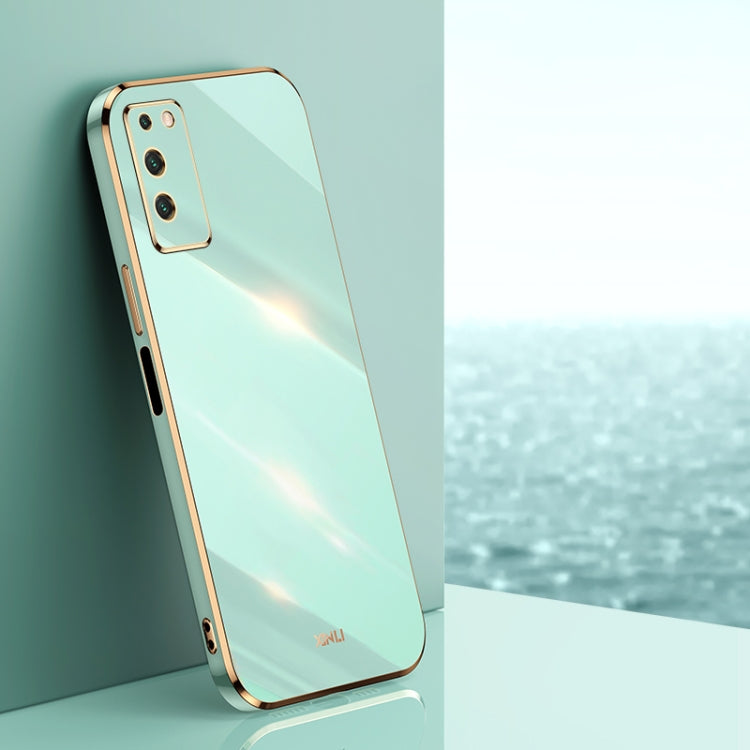 For Honor X10 5G XINLI Straight 6D Plating Gold Edge TPU Shockproof Case