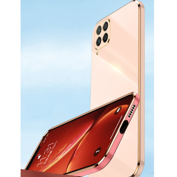 For Huawei nova 6 SE XINLI Straight 6D Plating Gold Edge TPU Shockproof Case with Ring Holder