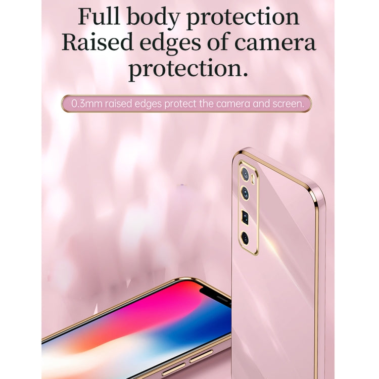 For Huawei nova 7 Pro 5G XINLI Straight 6D Plating Gold Edge TPU Shockproof Case with Ring Holder