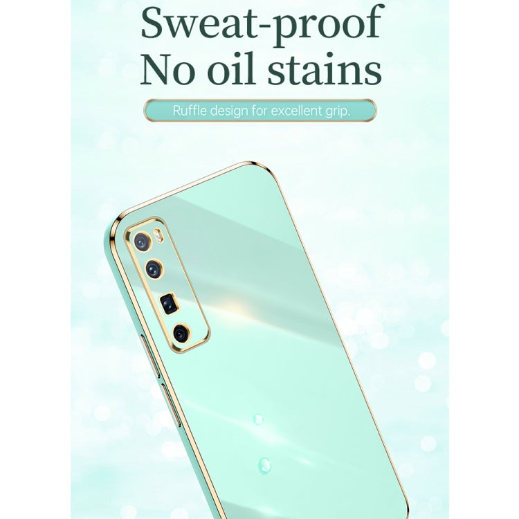 For Huawei nova 7 Pro 5G XINLI Straight 6D Plating Gold Edge TPU Shockproof Case with Ring Holder