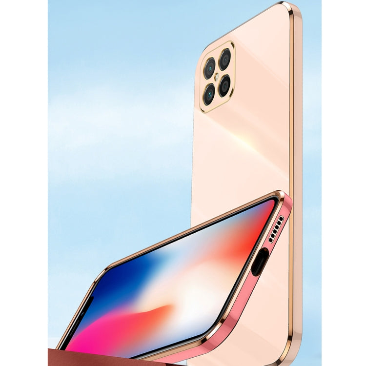For Huawei nova 8 SE XINLI Straight 6D Plating Gold Edge TPU Shockproof Case with Ring Holder