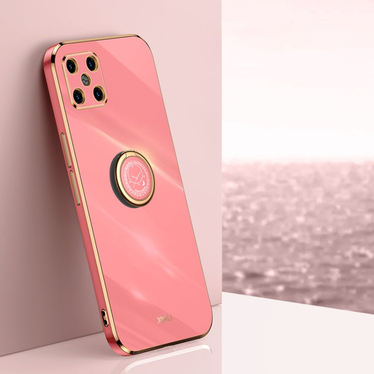 For Huawei nova 8 SE XINLI Straight 6D Plating Gold Edge TPU Shockproof Case with Ring Holder