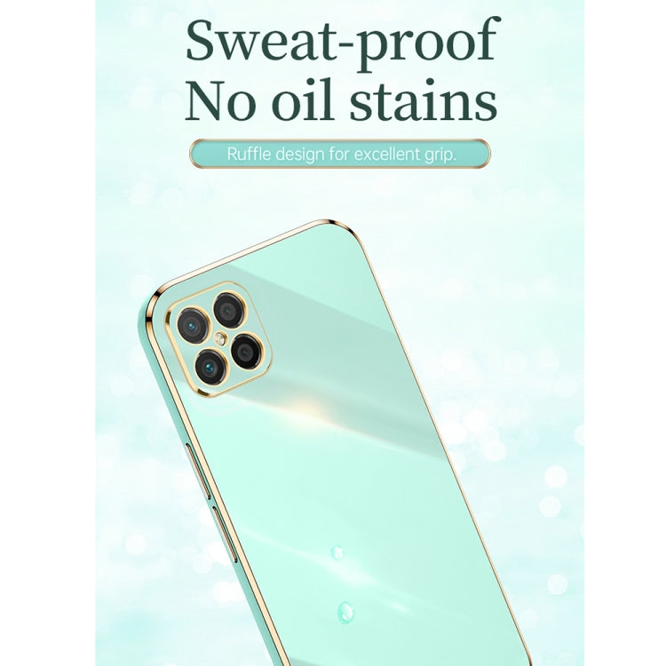 For Huawei nova 8 SE XINLI Straight 6D Plating Gold Edge TPU Shockproof Case with Ring Holder