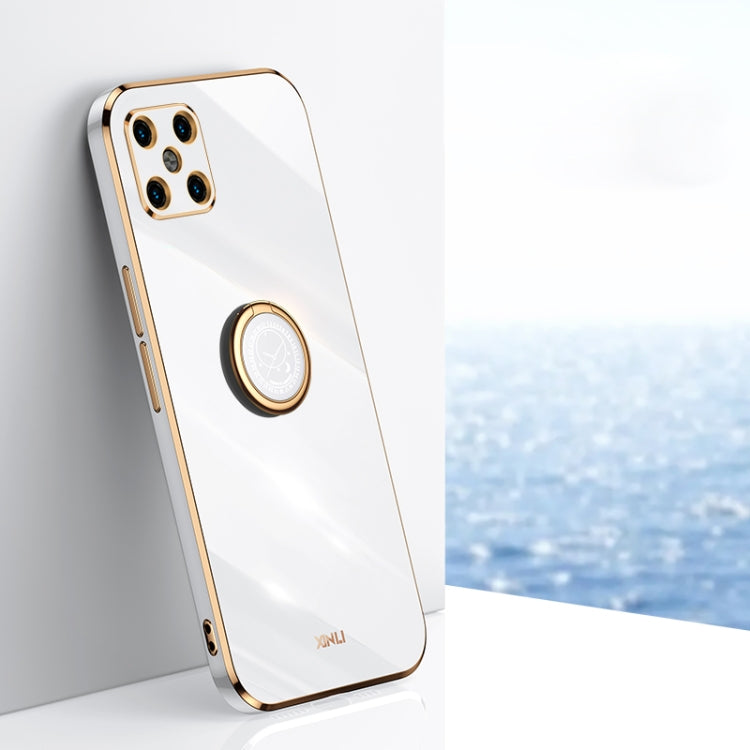 For Huawei nova 8 SE XINLI Straight 6D Plating Gold Edge TPU Shockproof Case with Ring Holder