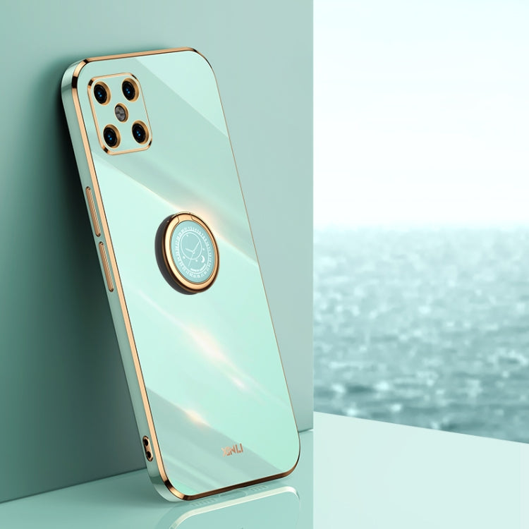 For Huawei nova 8 SE XINLI Straight 6D Plating Gold Edge TPU Shockproof Case with Ring Holder
