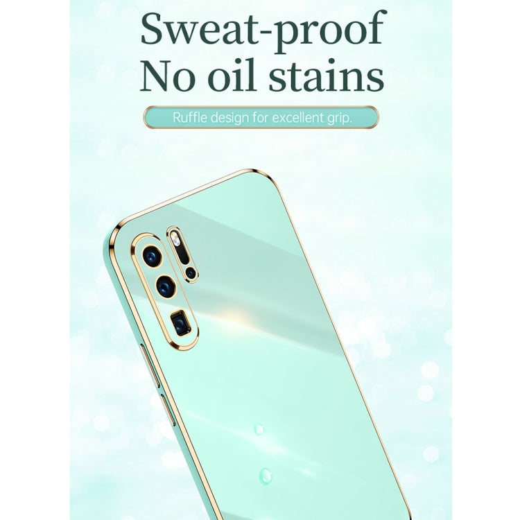 For Huawei P30 Pro XINLI Straight 6D Plating Gold Edge TPU Shockproof Case with Ring Holder