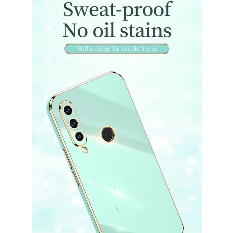 For Huawei P30 Lite XINLI Straight 6D Plating Gold Edge TPU Shockproof Case with Ring Holder