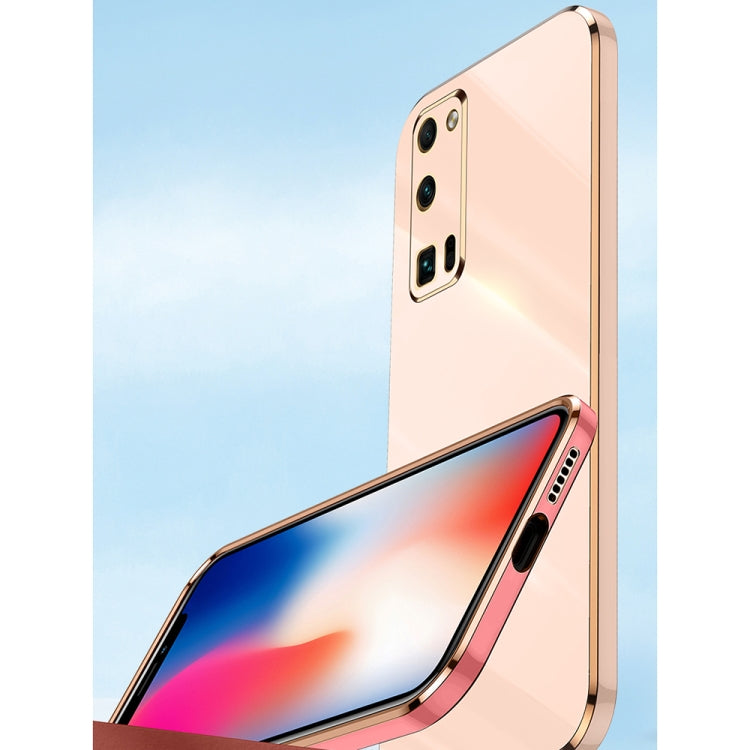 For Honor 30 XINLI Straight 6D Plating Gold Edge TPU Shockproof Case with Ring Holder