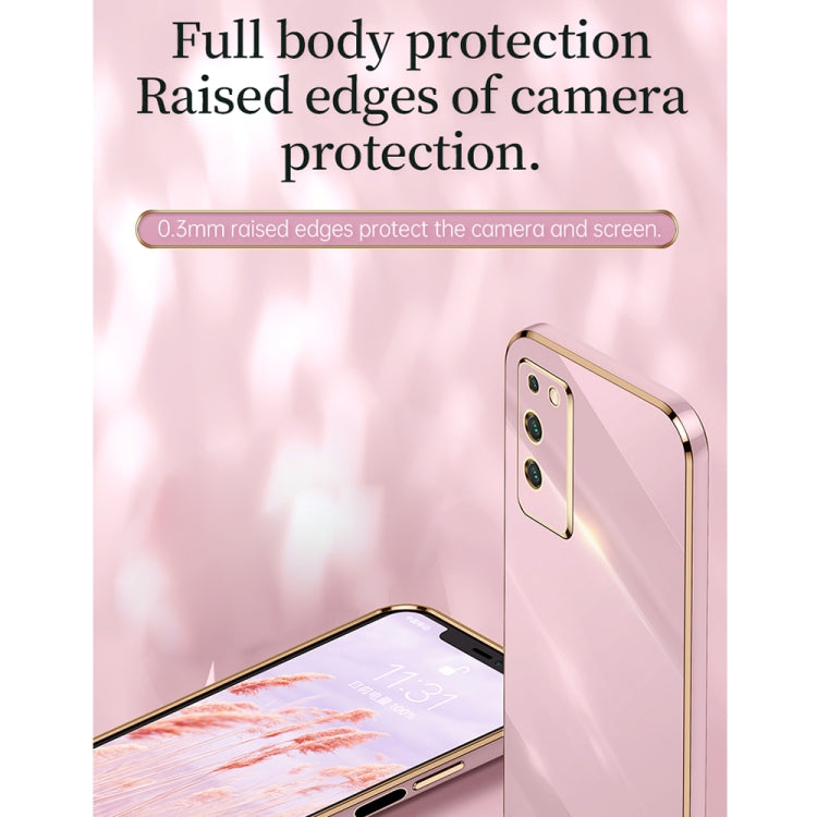 For Honor X10 5G XINLI Straight 6D Plating Gold Edge TPU Shockproof Case with Ring Holder