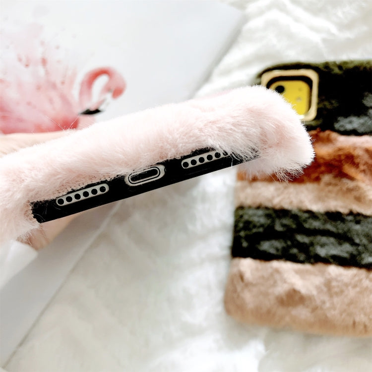 For iPhone 11 Colorful Plush Phone Protect Case